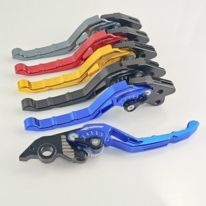 Levier d'embrayage et de frein CNC en aluminium Qiangye pour moto, 8 trous, frein à disque avant, frein à tambour arrière, guidon noir, rouge, bleu, argent, or - Product Image 2