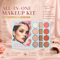 IGOODCO Palette de fards à paupières style livre 2 pages, vente en gros usine, imperméable, facile à appliquer, best-seller, palette de maquillage abordable