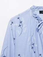Chemise élégante brodée anti-plis en polyester à manches longues, style français européen, longueur cheville, pour femme, tenue quotidienne modeste, Dubaï