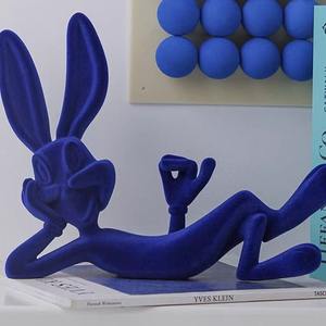 Décoration de maison <span class=keywords><strong>Netflix</strong></span> couché lapin ornement dessin animé moderne salon meuble TV décoration - Product Image 3