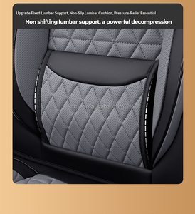 Fundas de Asiento de Coche de Cuero con Soporte Lumbar Integrado, Transpirables, Universales, para 5 Plazas, Compatibles con Citroën C3 <span class=keywords><strong>C4</strong></span> C5 Aircross Berlingo <span class=keywords><strong>Cactus</strong></span> - Product Image 6