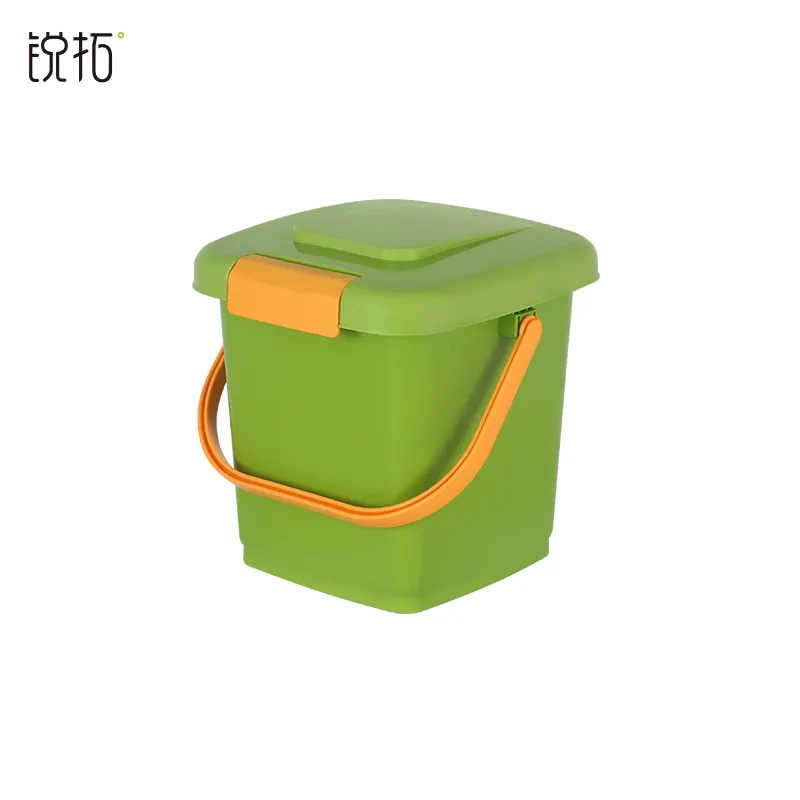 Plastic square garbage can compost bin for home