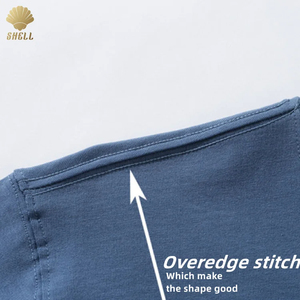 CNSHELL 260gsm Haute Qualité Bartack Stitch Durable À Manches Courtes O Cou Sans Doublure Doux De Base Blanc T-shirt 100% Coton - Product Image 2