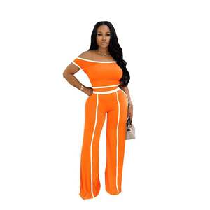 Ensemble de vêtements de sport pour femmes à deux pièces avec logo personnalisé, comprenant un blazer et un pantalon large pour les trajets quotidiens - Product Image 3