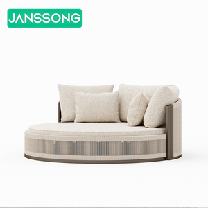 Banquette-lit moderne d'extérieur pour hôtel, plage de luxe, chaise longue d'extérieur en aluminium, ensemble villa, mobilier d'extérieur, lit de repos, jardin - Product Image 6