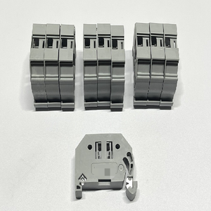 10 X <span class=keywords><strong>249</strong></span> <span class=keywords><strong>116</strong></span> Series Topes de riel DIN sin tornillos de 35 mm, grises, de 10 mm de ancho - Product Image 1