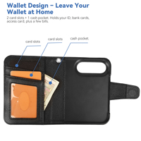 Vente flash - Étui de téléphone classique en cuir pour iPhone 18 Duo, porte-cartes, étui de téléphone portable, coque antichoc, accessoires pour téléphone