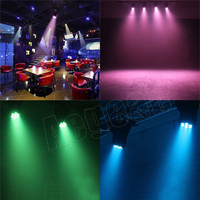 Vente flash : 7 pièces x 10W Mini projecteur LED RVB 4 en 1 à tête mobile pour spectacle d'éclairage DJ