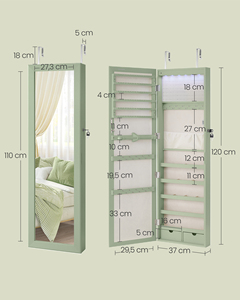 <span class=keywords><strong>Armoire</strong></span> <span class=keywords><strong>à</strong></span> <span class=keywords><strong>bijoux</strong></span> <span class=keywords><strong>SONGMICS</strong></span> avec miroir, verrouillable, <span class=keywords><strong>à</strong></span> fixer au mur ou <span class=keywords><strong>à</strong></span> la porte, 2 tiroirs, 6 LED, miroir, <span class=keywords><strong>armoire</strong></span> <span class=keywords><strong>à</strong></span> <span class=keywords><strong>bijoux</strong></span> - Product Image 4