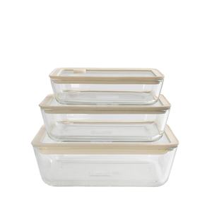 Recipiente de Vidrio Transparente para Almacenamiento de Alimentos, Apto para Microondas, con Tapa de Vidrio Templado de Borosilicato, Caja Bento, Libre de BPA - Product Image 4