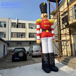 Ismarlama yeni şekil karikatür tarzı şişme sevimli ayı, noel festivali için şişme Santa ayı balon - Product Image 6