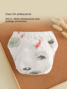 Pañales de Entrenamiento de Algodón Transpirable con Estampado para Bebé, con Protección Anti-Fugas, Superficie Seca, Lavables, para Verano - Product Image 2