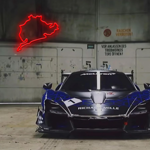 Lampe néon LED avec alimentation USB, à intensité variable, motif carte de la Nordschleife du Nürburgring Green Hell, pour décoration murale - Product Image 6