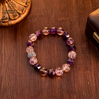 Bracelet en perles fait main 10/11 mm en quartz naturel, magnifique bracelet de protection des chakras en cristal, cadeau pour la Saint-Valentin