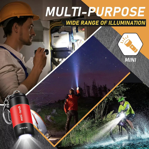 Mini lampe torche de poche en gros, lumière de porte-clés USB, petite torche pour camping, randonnée, kit d'urgence - Product Image 4