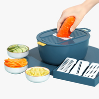 Multifunctionele Handleiding Fruit Groente Dunschiller Snijmachine Chopper Aardappel Cutter Rasp Grinder Voor Thuis Keuken