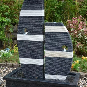 Fontaines d'eau classiques à <span class=keywords><strong>surface</strong></span> rainurée, fontaines d'eau en granit pour l'intérieur et l'extérieur, décoration <span class=keywords><strong>de</strong></span> jardin, fontaines d'eau - Product Image 1