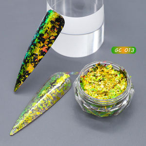 GC013 nouvelle arrivée maquillage cosmétique <span class=keywords><strong>fard</strong></span> à paupières changement de couleur caméléon pigment flocons pour <span class=keywords><strong>fard</strong></span> à paupières pour lèvres or à <span class=keywords><strong>vert</strong></span> - Product Image 4