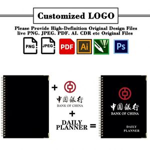 Customized Logo PU Hardcover Agenda Daily/Weekly Promotional Notebook with Unique Patterns - Product Image 2