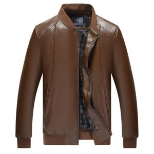 Vente en gros de vestes décontractées classiques en cuir artificiel pour hommes, manteau en cuir durable - Product Image 4