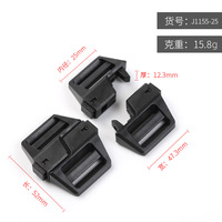 Boucles à dégagement latéral en plastique, fermoirs de sécurité pour sacs à dos, laisses pour chiens, ajusteurs de sangles, accessoires en nylon Topone TWTJ1155