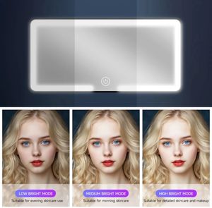 Miroir de maquillage pour pare-soleil de voiture avec écran tactile LED, luminosité réglable, miroir de maquillage <span class=keywords><strong>intérieur</strong></span> de voiture rechargeable - Product Image 2