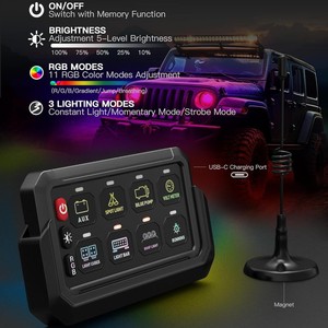 Panneau de commande sans fil à 8 touches, contrôle tactile 8 voies RGB pour modification de camping-car et bateau - Product Image 2