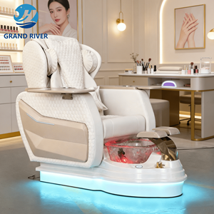 Sillón de <span class=keywords><strong>Pedicura</strong></span> Reclinable de Masaje Spa para Pies con Jet Magnético Personalizado al por Mayor para Estación de <span class=keywords><strong>Manicura</strong></span> <span class=keywords><strong>y</strong></span> <span class=keywords><strong>Pedicura</strong></span> - Product Image 1