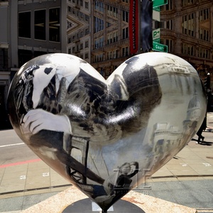 Escultura <span class=keywords><strong>de</strong></span> Corazón <span class=keywords><strong>de</strong></span> Resina y Fibra <span class=keywords><strong>de</strong></span> Vidrio <span class=keywords><strong>de</strong></span> Gran Tamaño para Decoración Exterior Personalizada - Product Image 3