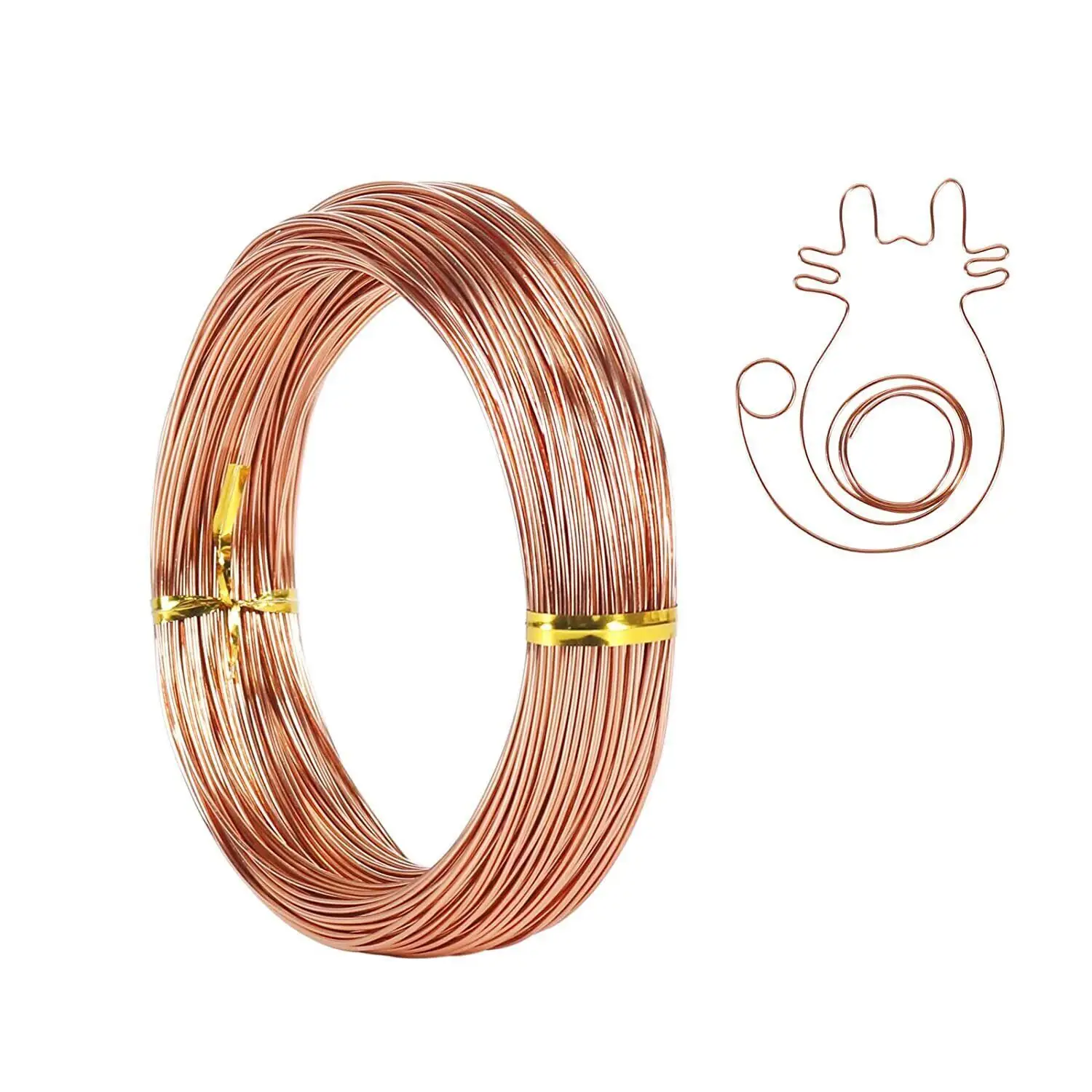 Bobine de câble non revêtue de fil de cuivre nu pur 1mm 1.5mm bijoux artisanat bonsaï fil de cuivre pur câble non revêtu nu