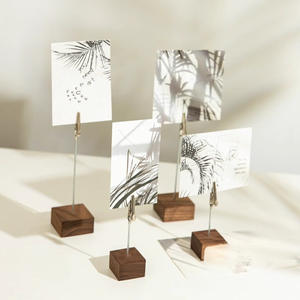 Support vertical portable léger pour étiquettes <span class=keywords><strong>de</strong></span> prix, clips d'affichage en bois massif pour pâtisseries, boulangeries, fleuristes - Product Image 1