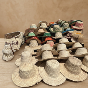 Handmade Straw Hat Natural Color Traditional Design Bamboo Craft Souvenir - Product Image 4