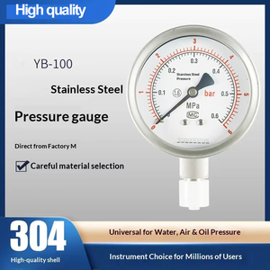 Manômetro de Pressão a Vácuo em Aço Inoxidável TK-YB-100 - Pressão Negativa para Água/Óleo - Faixa de -0.1 a 60MPa - Product Image 3