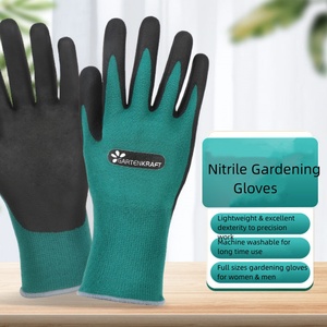 GARTENKRAFT Guantes de seguridad para el trabajo con revestimiento de látex resistentes a los cortes-Guantes de jardinería transpirables para construcción y agricultura - Product Image 2