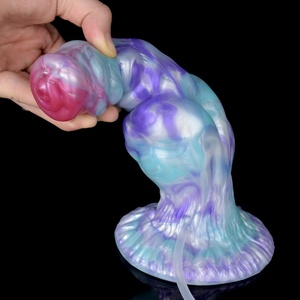 YOCY Big Wolf Dog <b>Dildo</b> Ejaculation Sex Toy for Adult G-Spot Stimulate 6.6CM Thick Knotted Massager Animal Penis With Suction - Product Image 5