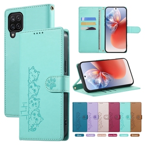 Funda de Cuero con Diseño de Gato para <span class=keywords><strong>Samsung</strong></span> Galaxy S26 Edge Plus S25 Ultra S24 <span class=keywords><strong>FE</strong></span> S23 S22 <span class=keywords><strong>S21</strong></span> S20 S10 S10E S9 S8 Plus, con Soporte - Product Image 2