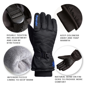 Produttore Logo personalizzato inverno caldo impermeabile in pelle guanti da sci guanti lunghi guanti per Touch Screen guanti in acrilico - Product Image 6