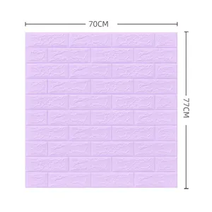 3d FOAM WALLPAPER TILE Decoration Heat Retaining FOAM Stone 3d Wall Panel Self Adhesive Waterproof Soft Wallpaper