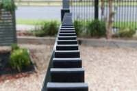 Valla de Jardín Impermeable y Popular, Valla de Seguridad con Parte Superior Plana, Valla de Aluminio con Recubrimiento de Polvo Negro