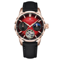 Montre-bracelet automatique mécanique squelette pour homme, étanche, avec aiguilles lumineuses, style mode, vente en gros d'usine OEM ODM