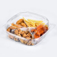 Boîte d'emballage alimentaire de fast-food PET de 6 8 9 pouces, hamburgers en plastique jetables, emballage alimentaire, conteneurs à emporter pour hamburger