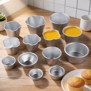 <span class=keywords><strong>Moule</strong></span> à muffins, à tartelettes, à pudding, à cupcakes en aluminium, multifonctionnel, antiadhésif, résistant aux hautes températures, outil de cuisson - Product Image 1