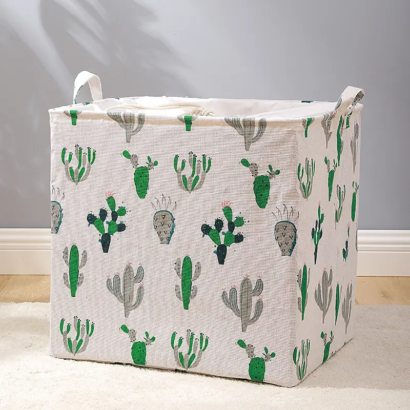 IG home-cesta portátil plegable con cordón para ropa sucia, colcha de lino y algodón, bolsa de almacenamiento