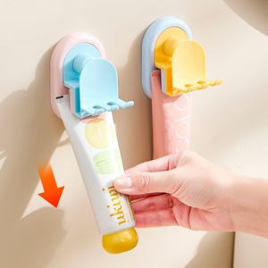 Suction Cup Wall Mounted <b>Toothbrush</b> <b>Holder</b> with Cup Storage Rack for <b>Toothbrush</b> Toothpaste Squeezer Bathroom Organizers - Product Image 3