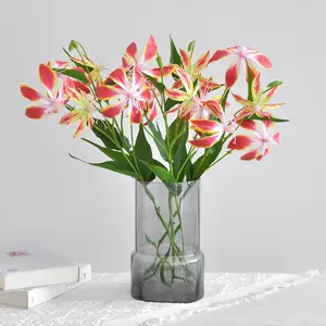 2024 llama artificial Flor de lirio sola rama hogar mesa boda decoración flor guirnalda