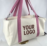 Tas Travel Lipat Akhir Pekan Kapasitas Besar Desain Kustom MOQ Rendah, Tas Olahraga Fitness Gym Anti Air dengan Partisi, Ringan, Bahan Kanvas