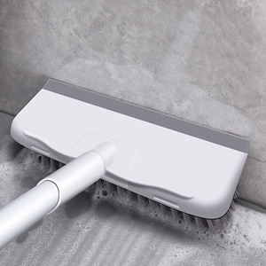 2 в 1 съемный инструмент для протирания пола короткая/длинная ручка с твердой щетиной ручной скребок для ванной комнаты для уборки дома - Product Image 6