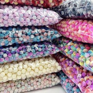 Nouvelles perles artisanales dégradées bicolores de 10 mm en forme de boule de baies, perles en <span class=keywords><strong>plastique</strong></span> pour la fabrication de sacs - Product Image 1
