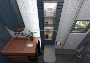 Maison mobile de <span class=keywords><strong>luxe</strong></span> pour roulottes, <span class=keywords><strong>voyage</strong></span> en plein air portable, camping, petite maison avec terrasse, maisons préfabriquées entièrement meublées, maisons de villégiature - Product Image 6
