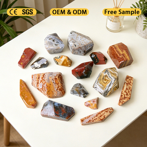Vente en gros de pierres de jaspe océanique naturelles irrégulières de haute qualité, colorées, en forme libre, pour la lithothérapie - Product Image 1